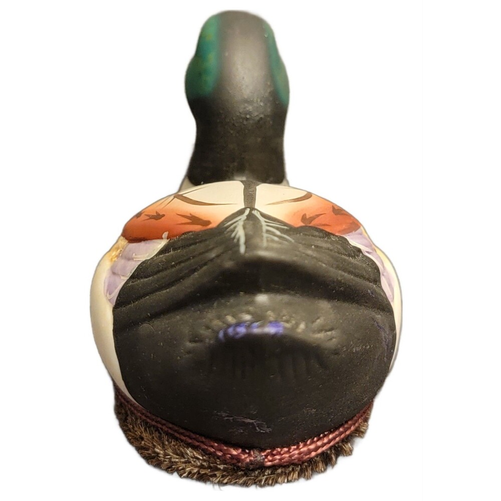 Jasco Ceramic Duck Lint Remover Brush Mallard Duck Figurine Decoy 5 x 2.5 inches - Picture 2 of 9